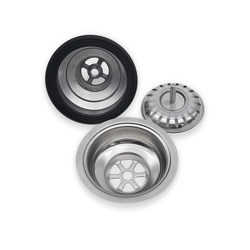 Double-layer stainless steel thickened steel head drain accessories