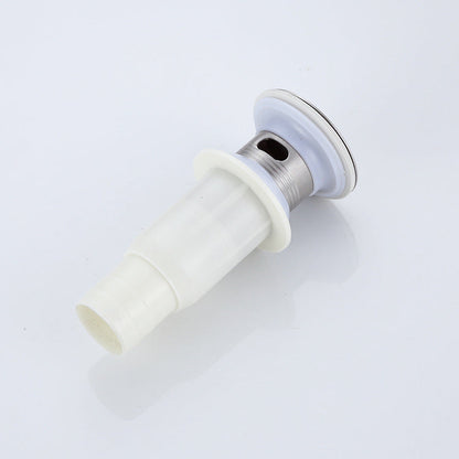 Plastic-bodied stainless steel drain, washbasin/basin flip-top drain with holes
