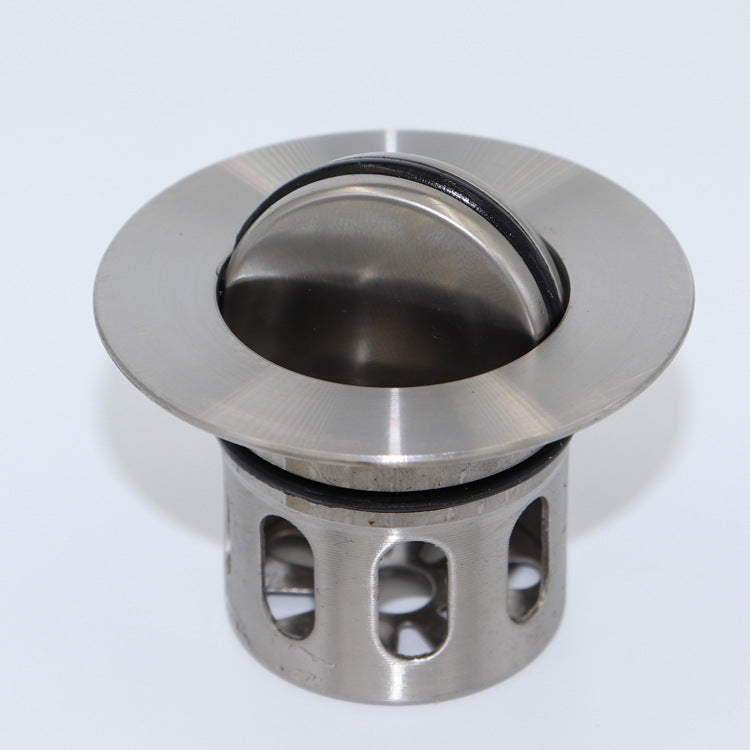 Explosion-proof stainless steel thickened flip-up drain basket; ceramic basin drain basket; thickened one-piece design for easy cleaning.