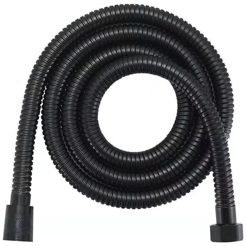 Bathroom water heater 1.5m black and white copper stainless steel explosion-proof hose shower head hose water pipe accessories
